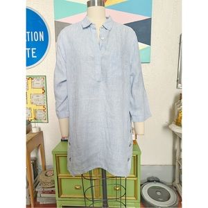 J. Jill Love Linen Striped Tunic Top Size Medium